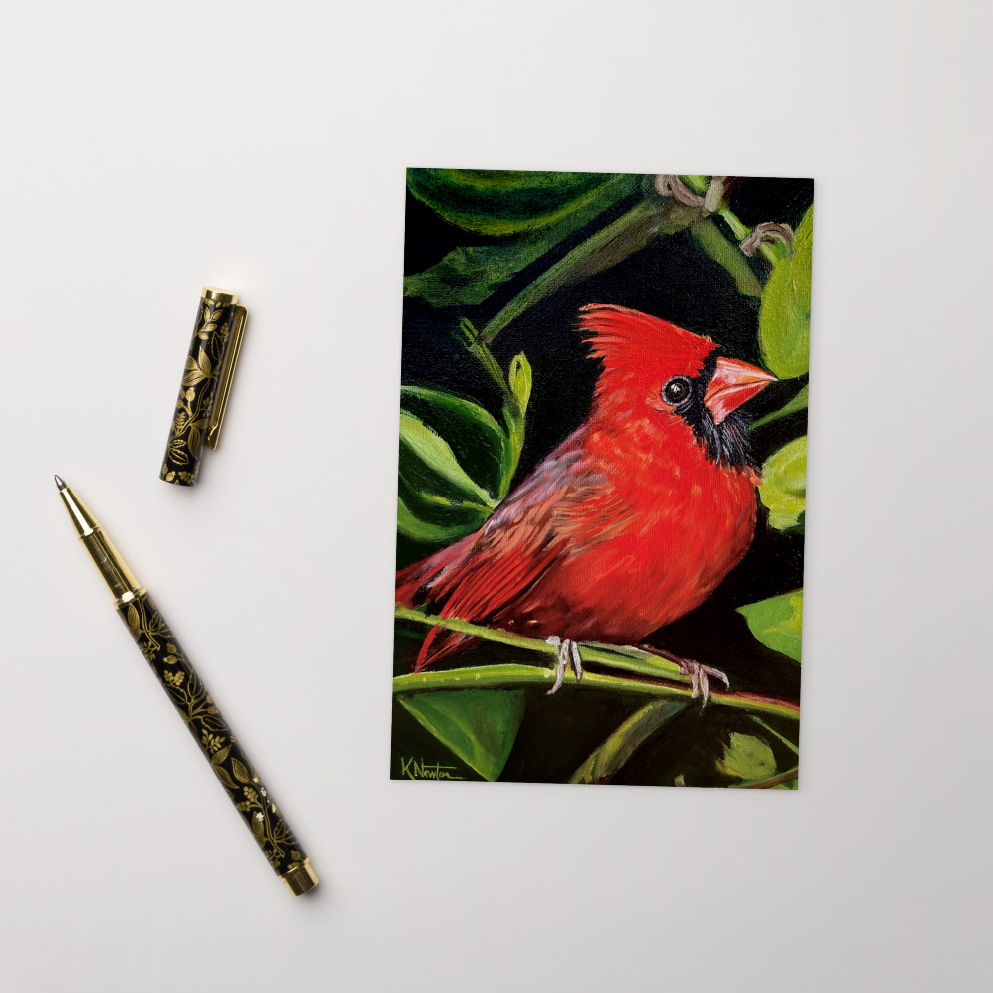 Messenger In Red Postcard
