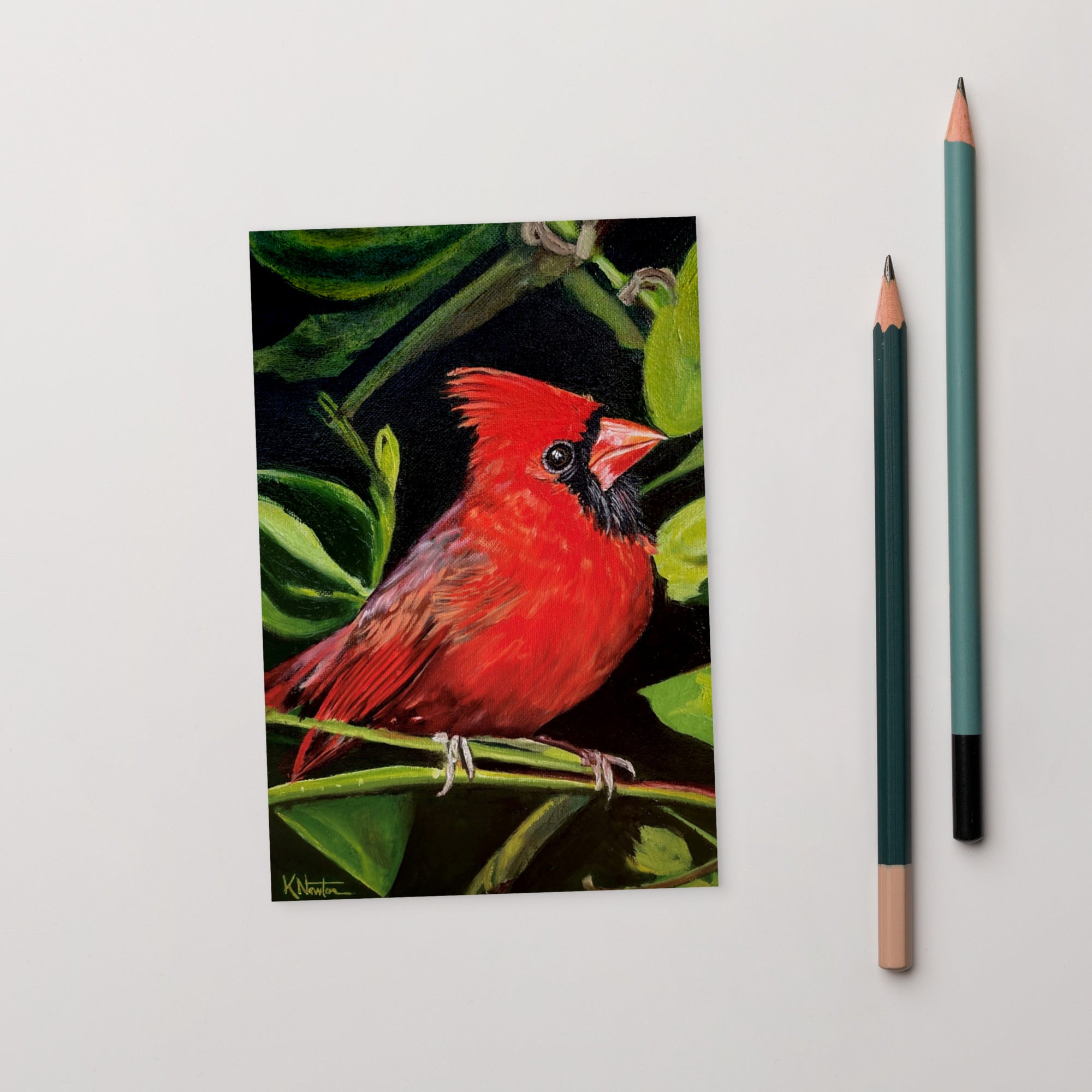 Messenger In Red Postcard