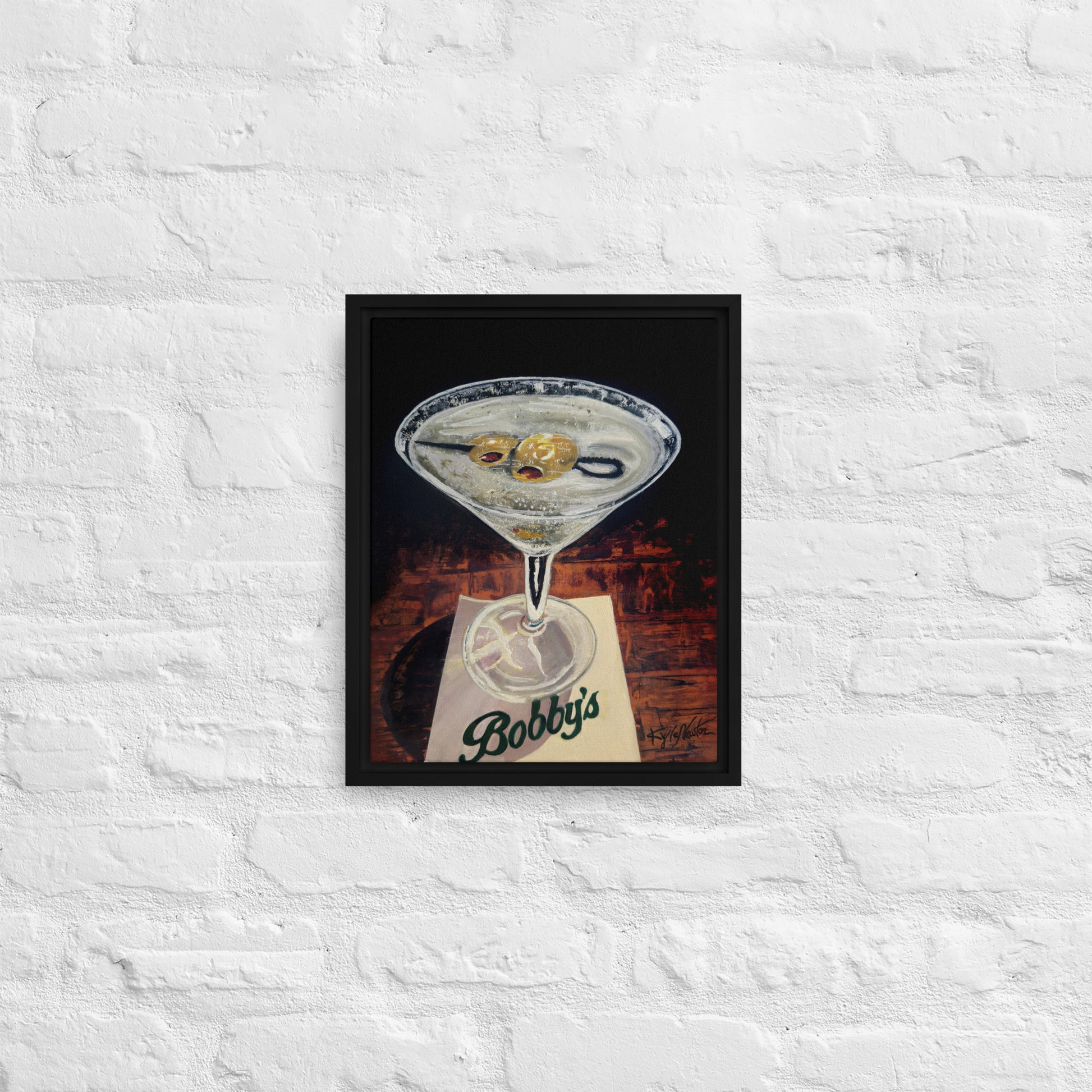 Cheers at Bobby's Framed Canvas