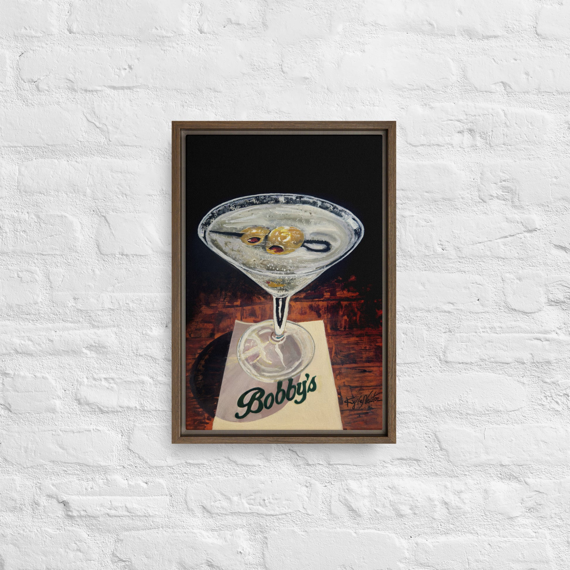 Cheers at Bobby's Framed Canvas