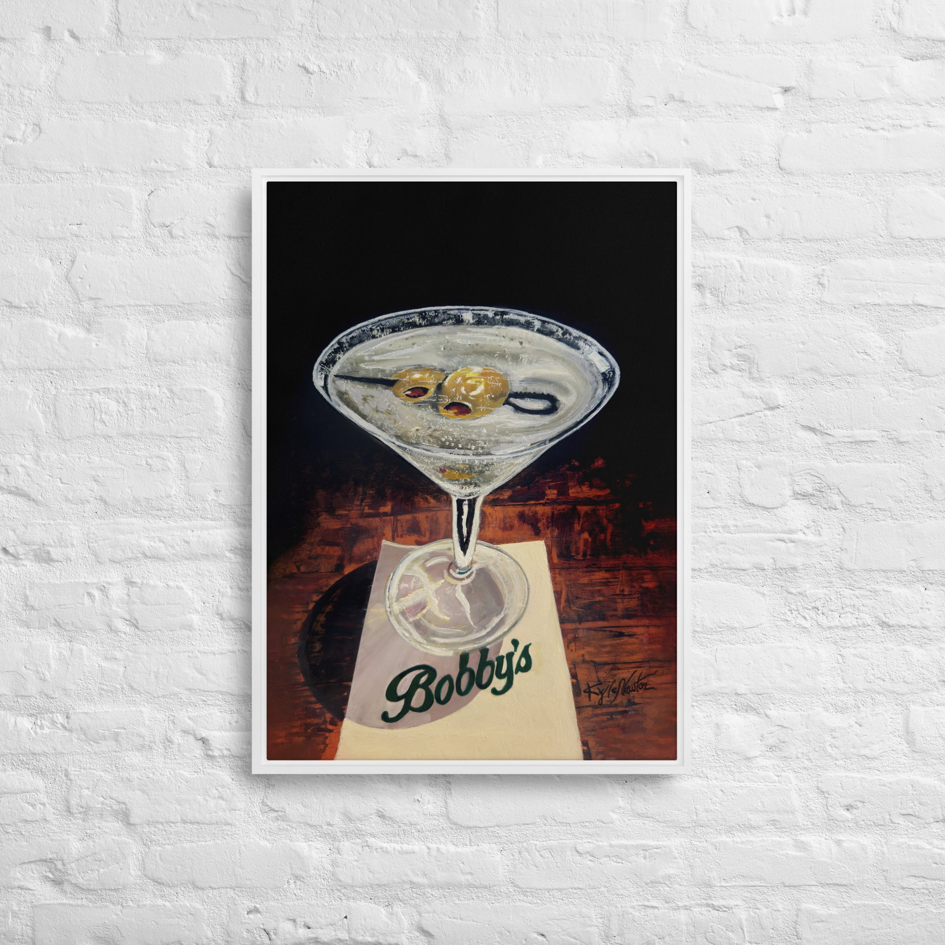 Cheers at Bobby's Framed Canvas