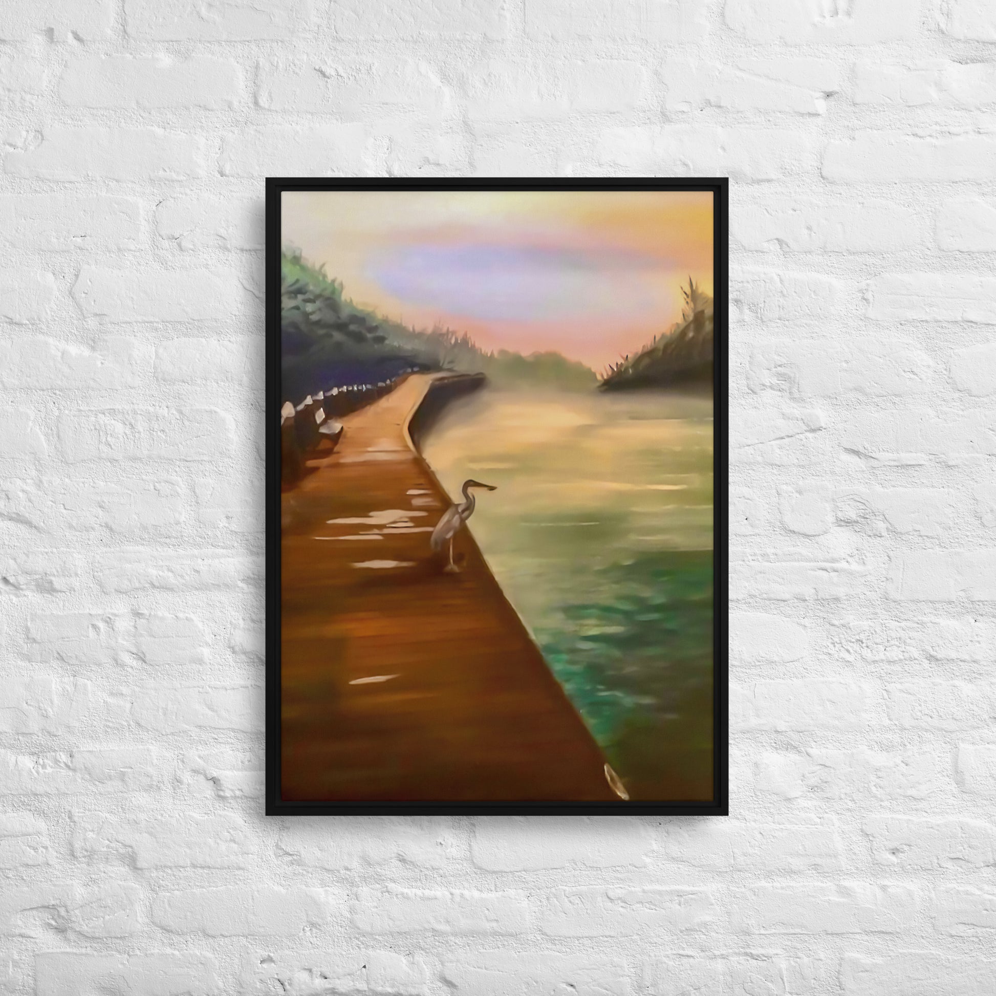 Docks of Aquarina Framed Canvas