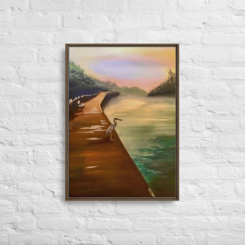 Docks of Aquarina Framed Canvas