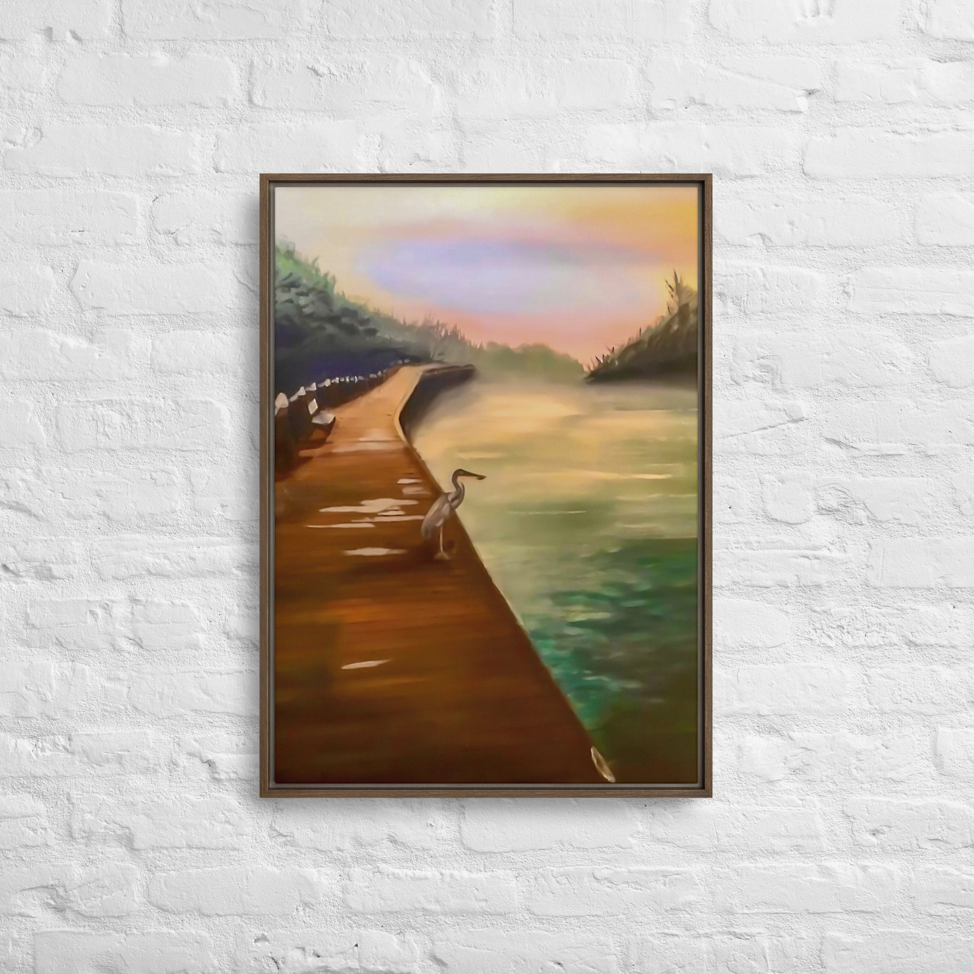 Docks of Aquarina Framed Canvas