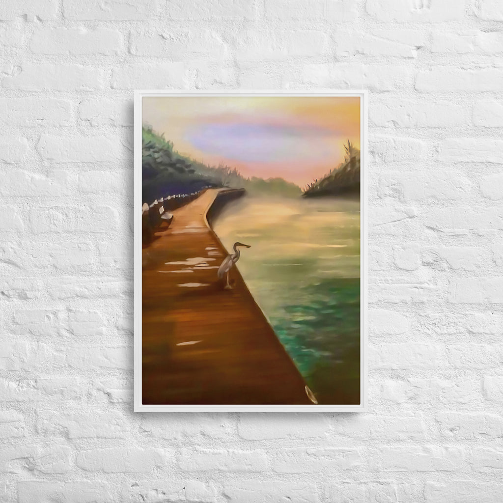 Docks of Aquarina Framed Canvas