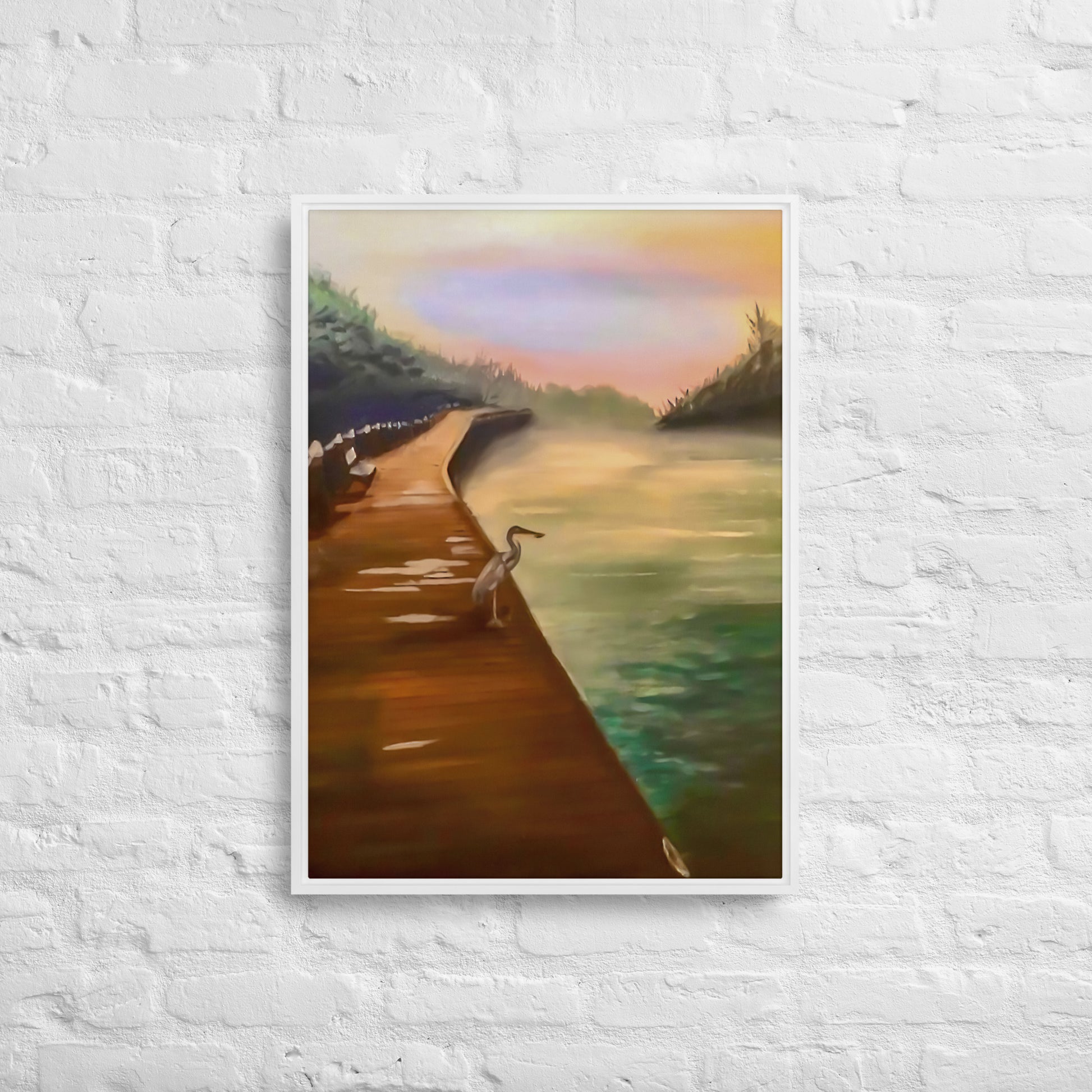 Docks of Aquarina Framed Canvas