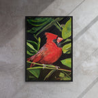 Messenger In Red Framed Canvas