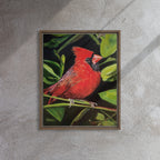 Messenger In Red Framed Canvas
