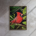 Messenger In Red Framed Canvas