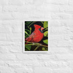 Messenger In Red Framed Canvas