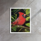 Messenger In Red Framed Canvas