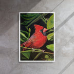 Messenger In Red Framed Canvas
