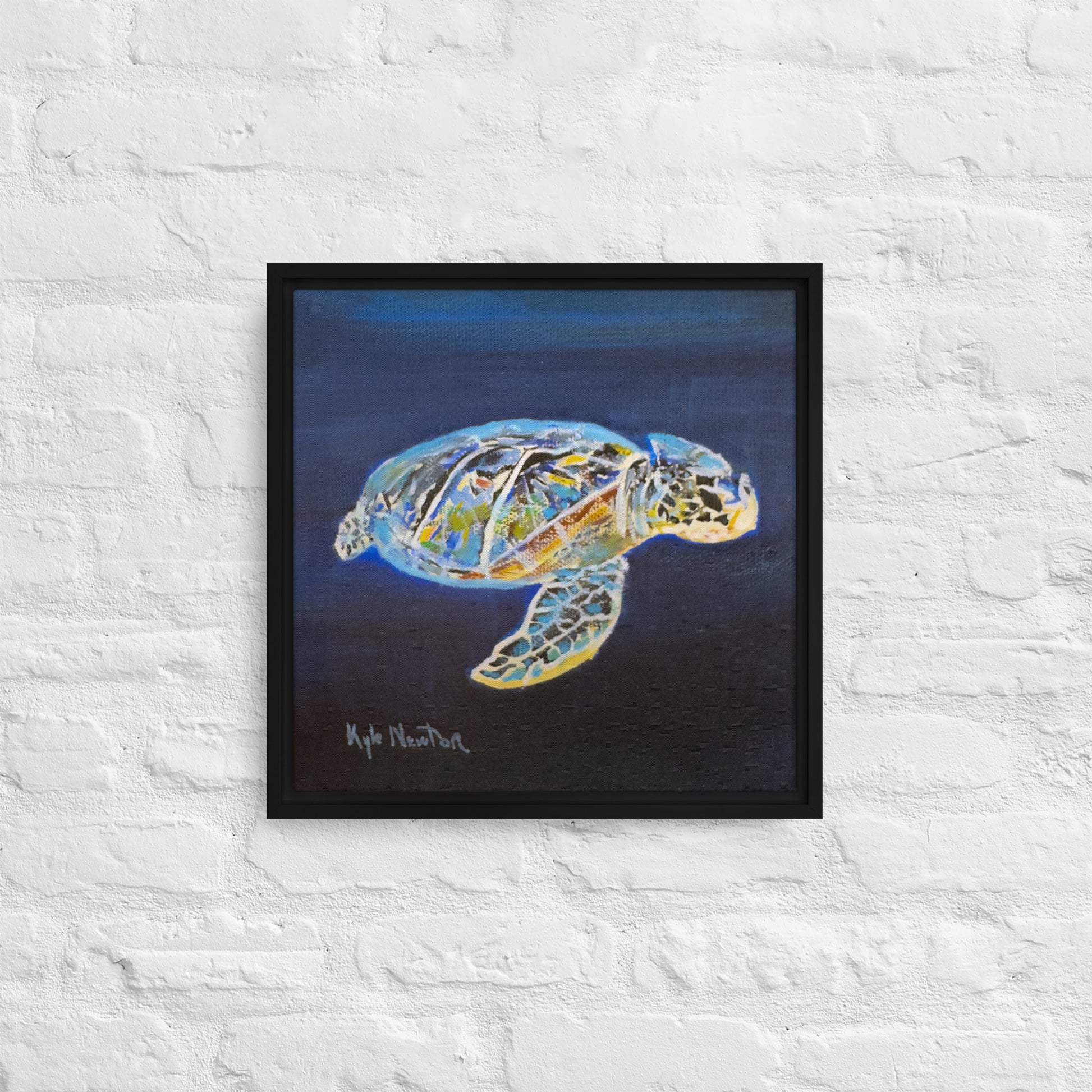 Ocean Jewel Framed Canvas