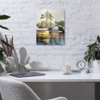Riverside Cafe Metal Print