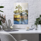 Riverside Cafe Metal Print